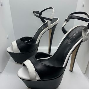 Black and White heels